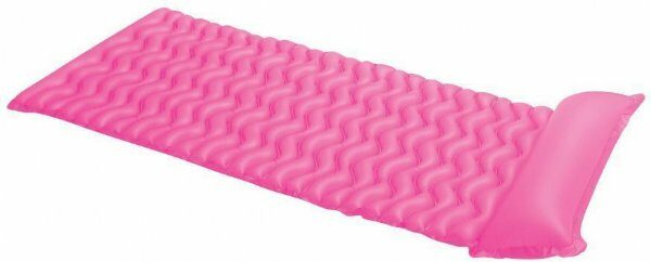 Lång Badmadrass med "kudde", Magenta