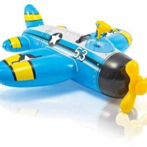 flygplan / badbåt blå med vattenpistol