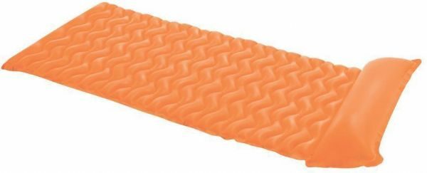 Lång Badmadrass med "kudde", Orange