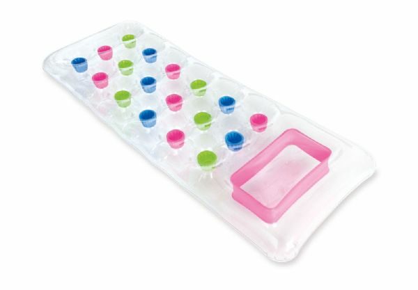 Cool badmadrass med fönster, rosa